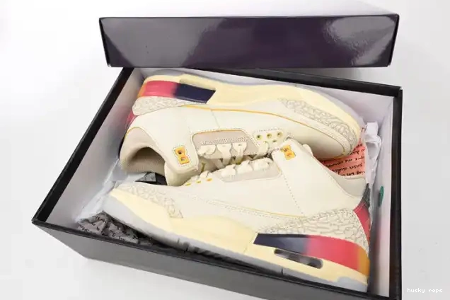 Rep Husky Balvin x Jordan J FN0344-901 Air 3 Sunset Medellin 0508
